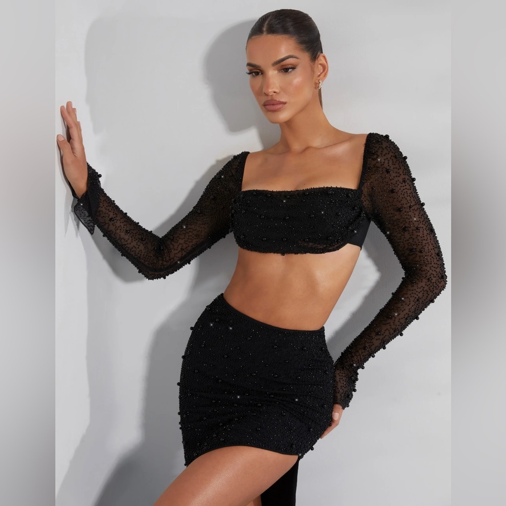 Oh Polly Embellished Crop Top (worn once)